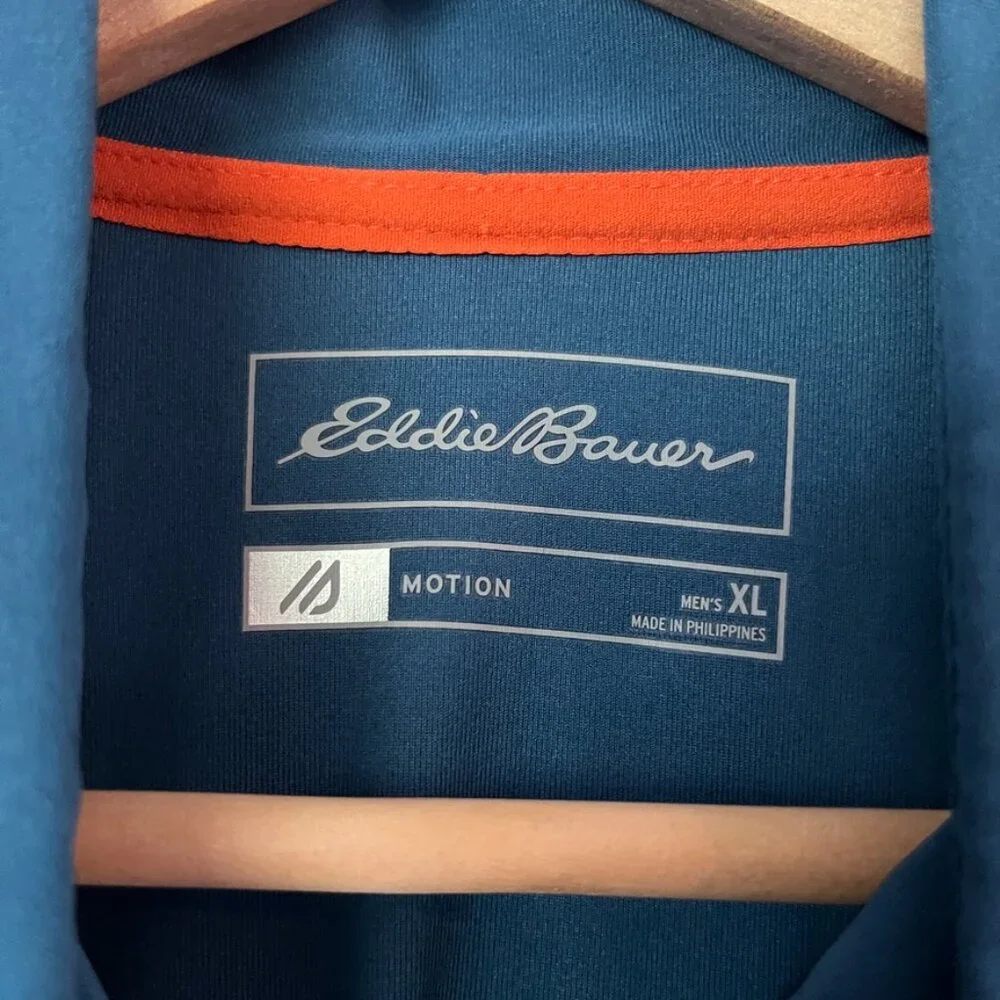 Eddie‎ Bauer Jacket Size XL Mens Teal Blue Motion Full Zip Freedry Activewear